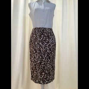 SoCal Brown tones Animal Print Pencil Skirt